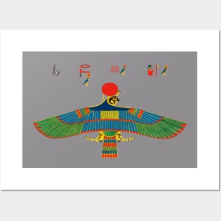 AMON RA AS HAWK Egyptian Sun God Posters and Art